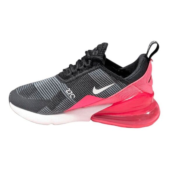NIKE Air Max 270 Knit Jacquard 'Black Racer Pink' Running Shoes Size 6Y/W7.5 - Picture 6 of 9